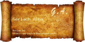 Gerlach Alba névjegykártya